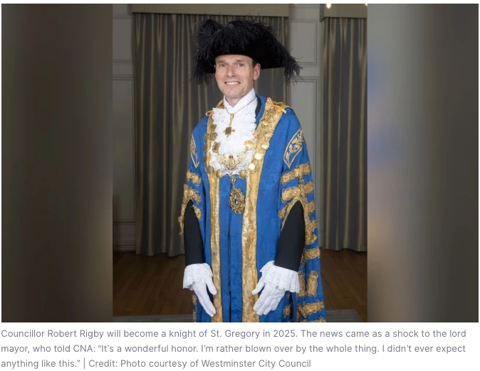 Faith at Work: Lord mayor of Westminster to receive papal knighthood, highest honor for lay Catholics