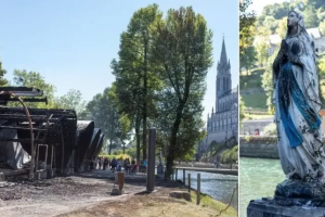 Fire Destroys Half of Chapels of Light at Lourdes Shrine