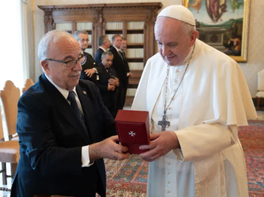 Order of Malta's Fra’ Marco Luzzago-with-Pope_Francis