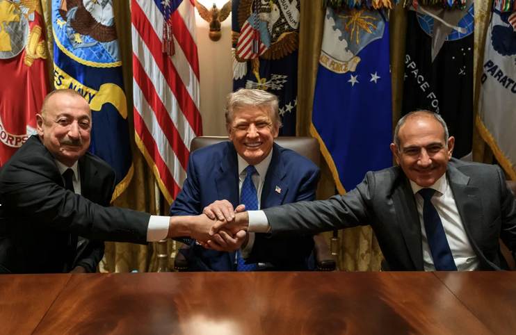 Armenian and Azerbaijan presidents sign historic peace deal at White House
