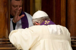 Pope Francis prays for a renewal of the Sacrament of Reconciliation